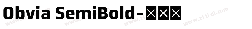 Obvia SemiBold字体转换